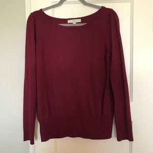 Loft Maroon Light Sweater